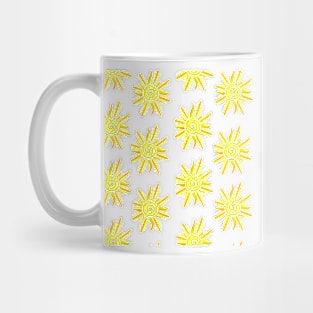 Watercolor Sunshine Pattern - Yellow & Orange Mug